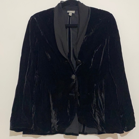J.Jill chiffon neckline velvet black blazer size XSP business attire, soft - Picture 1 of 6